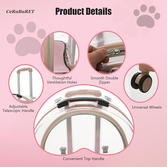 Transparent & Fully Breathable Hard Cat Carrier - Image 3