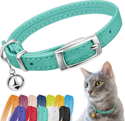CollarDirect Leather Cat Collar, Cat Safety Collar by CollarDirect