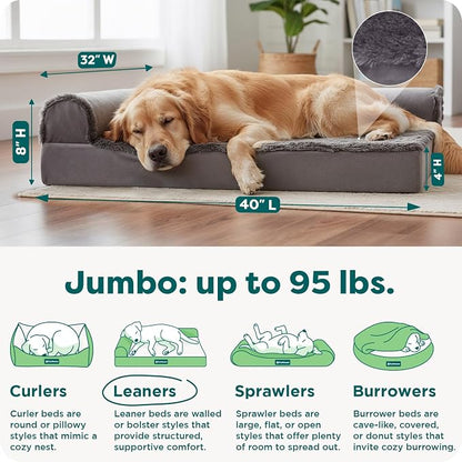 FurHaven Orthopedic Dog Bed for Large Dogs, L-Shaped Chaise Mattress - Image 3