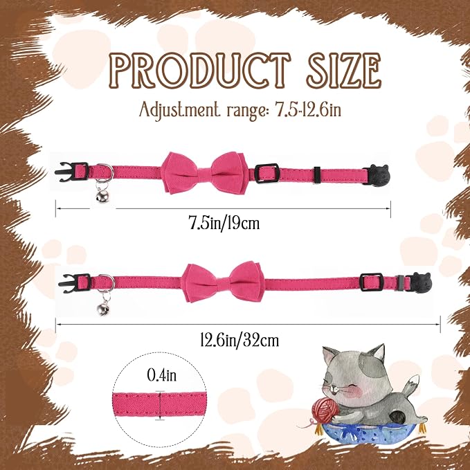Sliverdew 2 Pcs Kitten Bow Tie Collar - Image 3