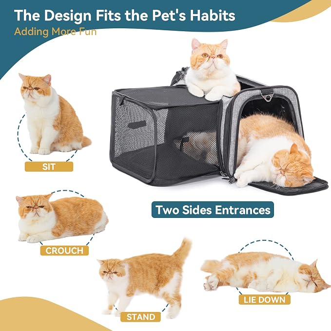 Petsfit Cat Carrier Airline Approved, Pet Privacy Protection, Fit - Image 5