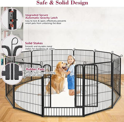 Dog Playpen Outdoor Dog Fence for Yard, 32inch 24 Panels Dog Pens Outside - Image 4