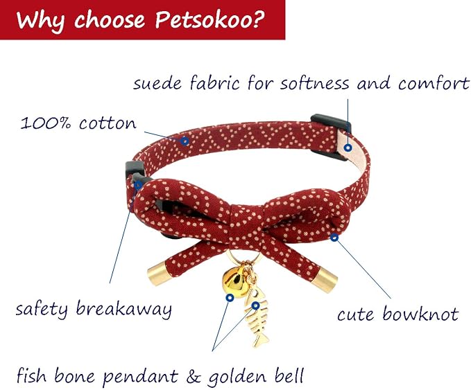 PetSoKoo Cute Bowtie Cat Collar - Image 2
