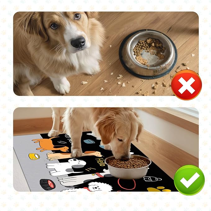 Funning My Pet Dog Pattern Dog Feeding Mat Pet Food Mat - Image 7