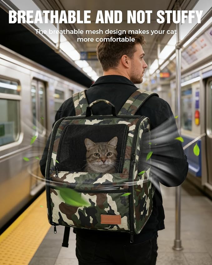 PETUX Cat Backpack Carrier for Small Cat ＆ Dog up to 12 lb - Image 3