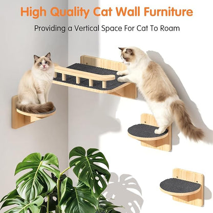 Cat Wall Shelves with 3 Steps, Floating Cat Shelves - Image 5