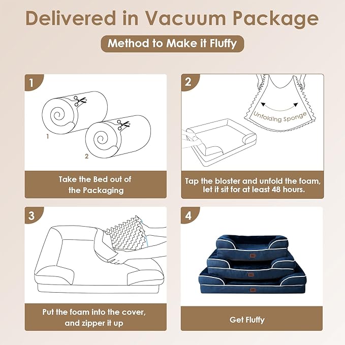 EHEYCIGA Orthopedic Dog Bed for Medium Dogs, Waterproof Memory Foam Medium Dog - Image 7