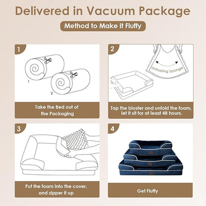 EHEYCIGA Orthopedic XL Dog Beds, Waterproof Memory Foam Dog Bed - Image 7