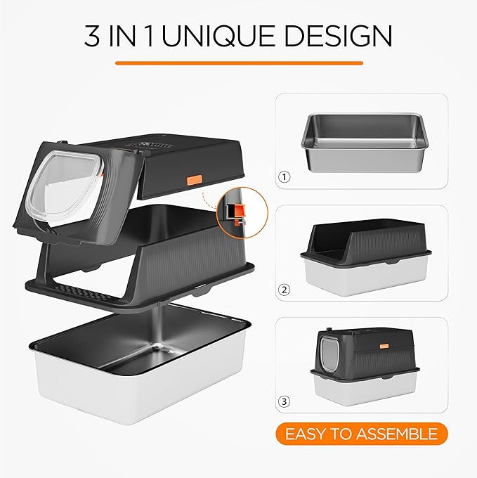 Anywish Stainless Steel Cat Litter Box - Image 5