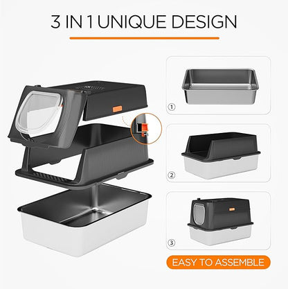 Anywish Stainless Steel Cat Litter Box - Image 5
