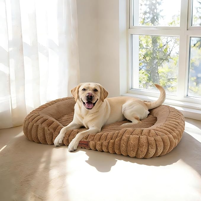 Orthopedic Dog Bed for Large Dogs, Comfort-Sided Calming Pet Bed by Unknown