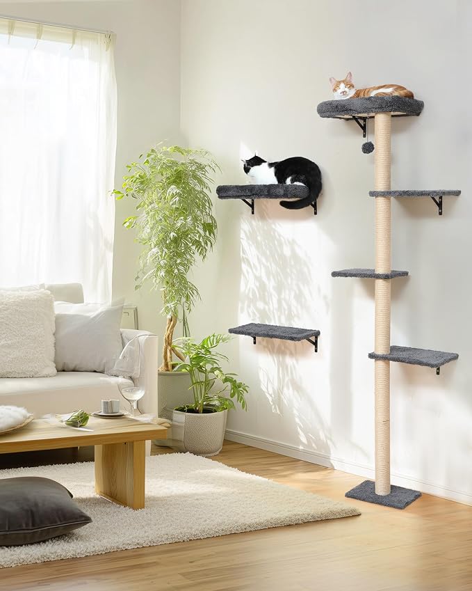 FUKUMARU Cat Wall Shelves, Stable Wall Mounted Cats Furniture Set, Kitten - Image 8