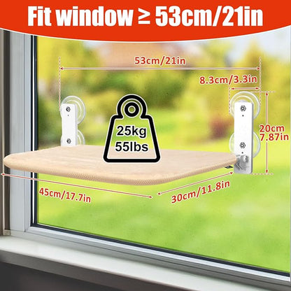 Sunhoo Cat Window Hammock Perch Cordless Perches Window Sill Seat Bed Foldable - Image 5