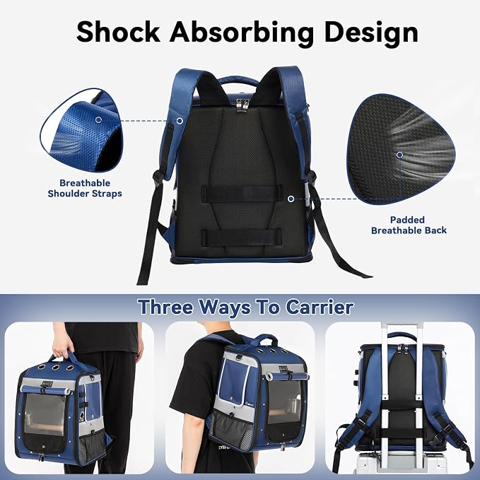 Petsfit Bird Carrier with Anti-Pecking Band, Bird Backpack Carrier with 2 Level - Image 5