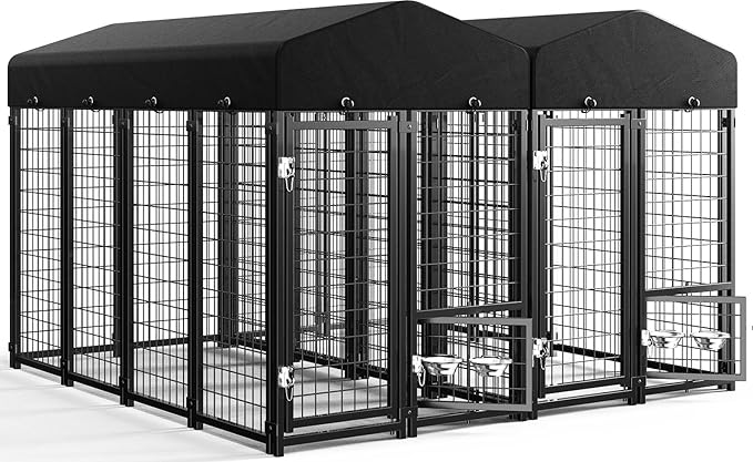 Sino Luban 2PCS Outdoor Dog Kennel Outside Run by SINOLUBAN