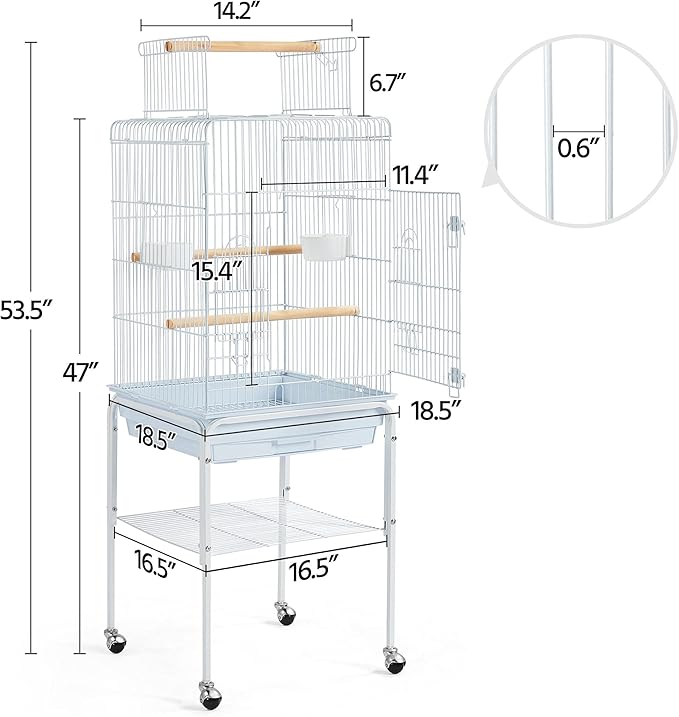 Yaheetech Play Open Top Parrot Bird Cages - Image 3