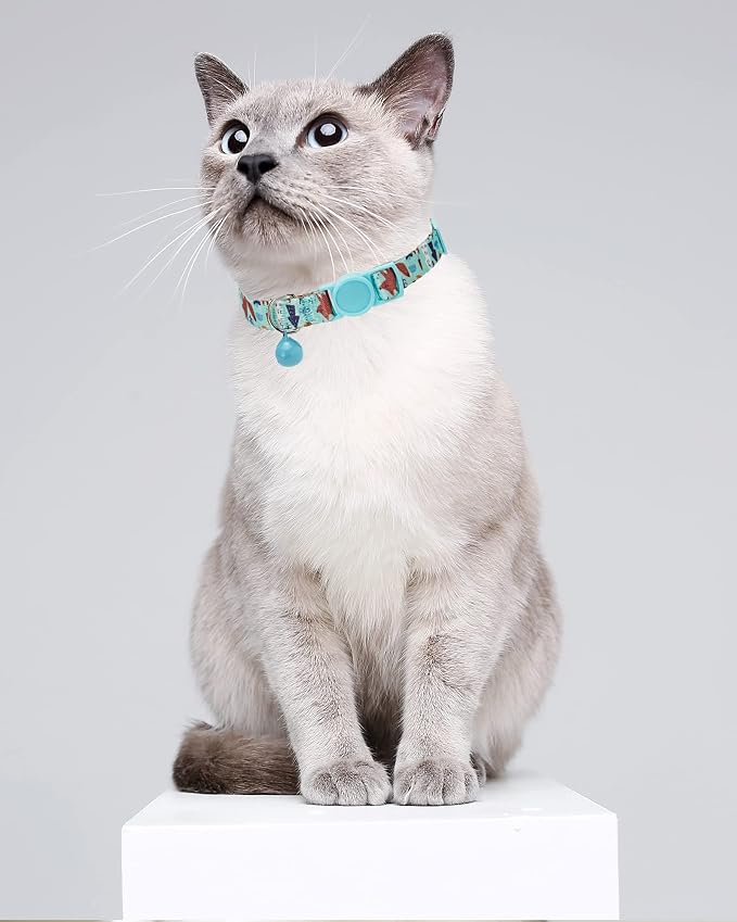 SOLMOONY Cute Cat Collar for Girl Boy, Colorful Breakaway Cat Collars - Image 3