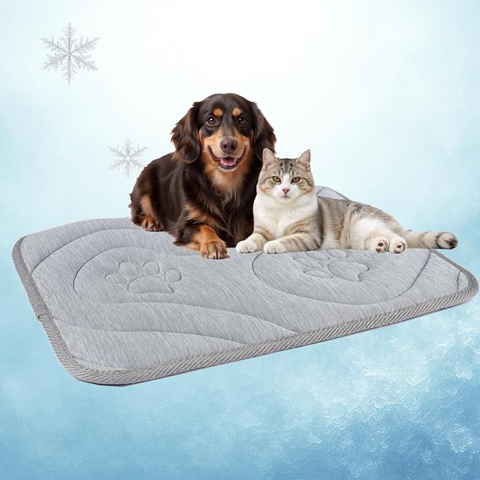 Dog Cooling Mat, Reversible Cool & Warm Pet Orthopedic Pad, Thick Mat by Unknown