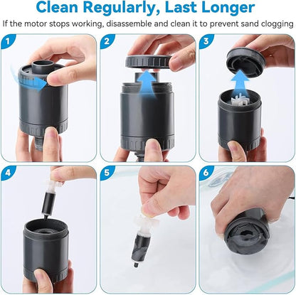 fishkeeper Electric Aquarium Vacuum Gravel Cleaner, 25W 6 in 1 Multifunction - Image 8