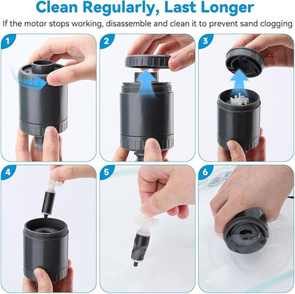 fishkeeper Aquarium Vacuum Gravel Cleaner, 25W 6 in 1 Multifunction Fish Tank - Image 7
