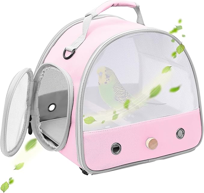 Bird Carrier, Portable Small Bird Parrot Parakeet Carrier by halinfer