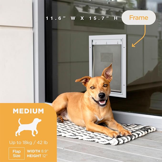 Hakuna Pets Deluxe Aluminum Pet, Cat and Dog Door - Image 3