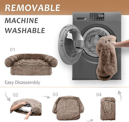 Calming Dogs/Cats Bed Mats, Dog Pad Washable Removable Couch Cover, Plush Long - Image 5