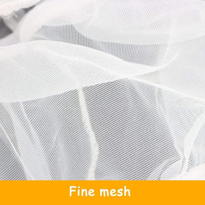 Bird Cage Cover, Breathable Nylon Mesh Seed Catcher Guard, Adjustable Elastic - Image 3