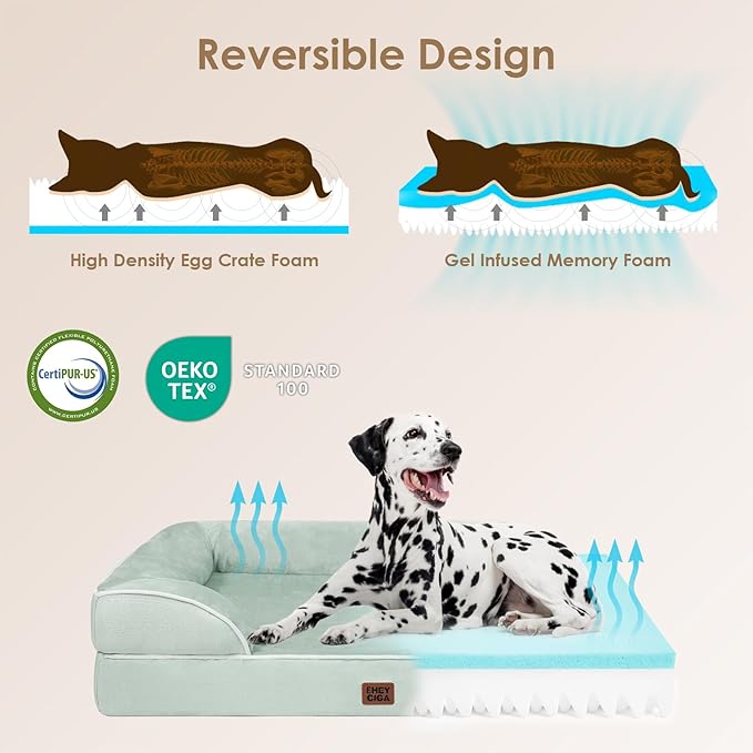 EHEYCIGA Orthopedic XL Dog Beds, Waterproof Memory Foam Dog Bed - Image 4
