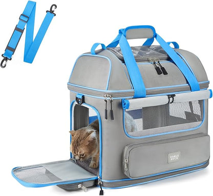 Expandable Cat Dog Carrier: NOBLE DUCK Soft-Sided Pet Carrier Airline Approved by NOBLE+DUCK