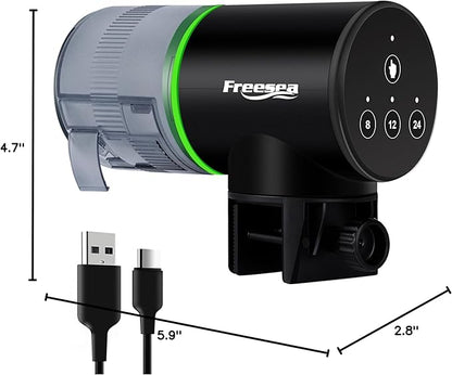 FREESEA Aquarium Automatic Fish Feeder: Rechargeable Auto Fish Food Dispenser - Image 8
