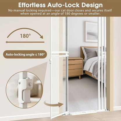 78.7" Extra Tall Cat Gate, Adjustable 27.5"-37.4" Wide Pet Proof Safety Gate - Image 6