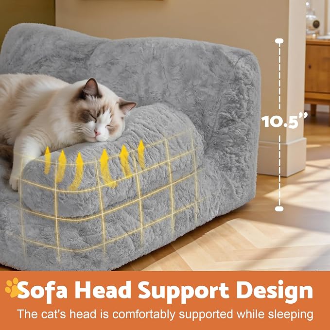 Gimars Upgrade Large Cat Bed for Indoor Cats -Added 10% More Stuff Sponge - Image 5