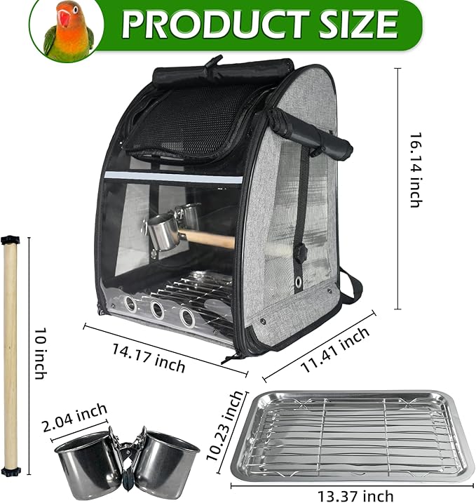 Bird Carrier Bag, Bird Travel Cage - Image 2