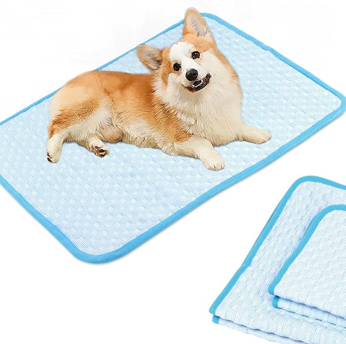 Cooling Mat Pad for Dogs Cats Ice Silk Cooling Bed for Dogs Ice Bed for Cats - Image 5