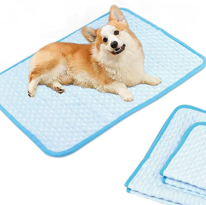 Cooling Mat Pad for Dogs Cats Ice Silk Cooling Bed for Dogs Ice Bed for Cats - Image 5