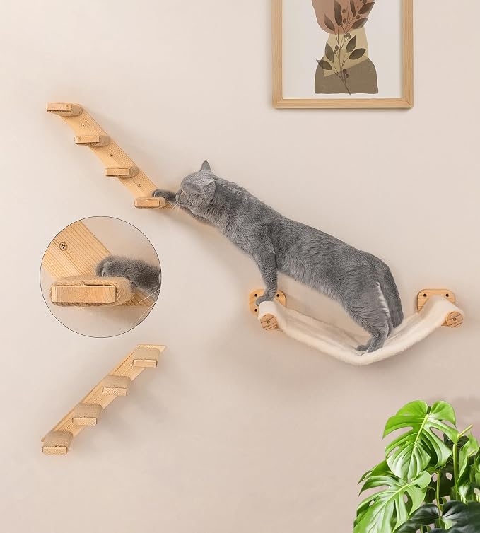 Cat Stairs Hammock Set of 3 – Cat Wall Shelves - Image 3