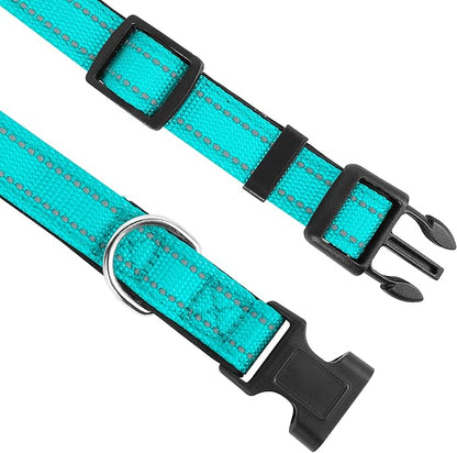Reflective Dog Collar, Adjustable Soft Neoprene Padded Nylon Pet Collars - Image 3