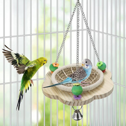 Wontee Bird Nest Parrot Breeding Nest Bed Bird Hanging Swing - Image 4