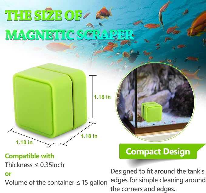 Magnetic Aquarium Fish Tank Glass Algae Scrapers Glass Cleaner Scrubber Clean - Image 4