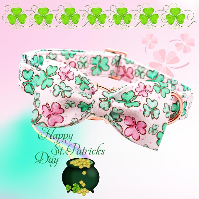 Lionheart glory Dog Bow Collar St. Patrick's Day Dog Collar - Image 3