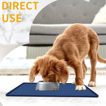 Ptlom Silicone Pet Placemat for Dog and Cat, Waterproof Non-Slip Pet Feeding - Image 3