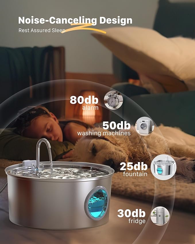 Pet Water Fountain for Large Dogs: Metal Dog Water Fountain - Image 6