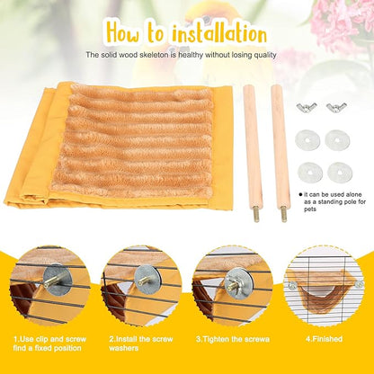 BWOGUE Winter Warm Bird Nest Bed Hanging Hammock Snuggle Hut Parrot House Tent - Image 3