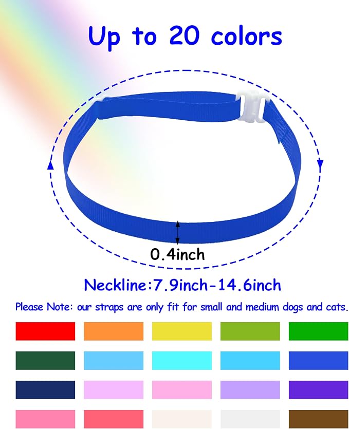 PET SHOW 100 Pack Dog Bow Tie Straps DIY Extension Strap - Image 3