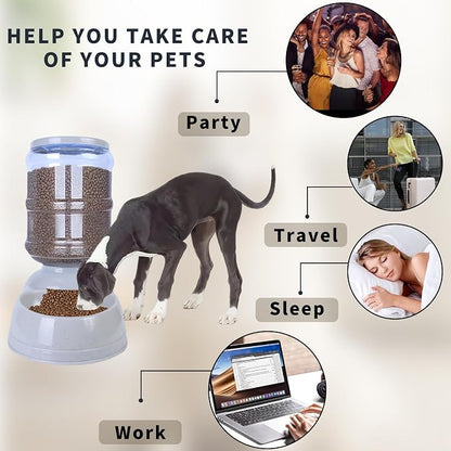 Automatic Dog Feeders, 3 Gallon Capacity Gravity Food Dispenser - Image 6