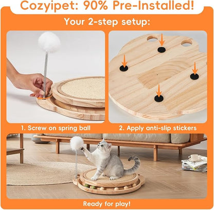 Cat Scratcher Board, 3-in-1 Cat Scratcher & Activity Center - Image 4