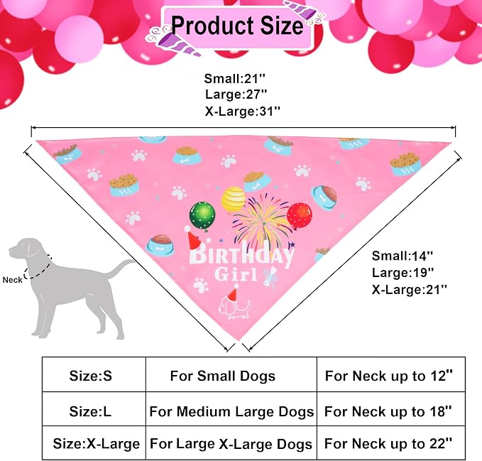 ADOGGYGO Dog Bandana Hat Set for Birthday Party Supply, Boy Girl Pet Birthday - Image 3