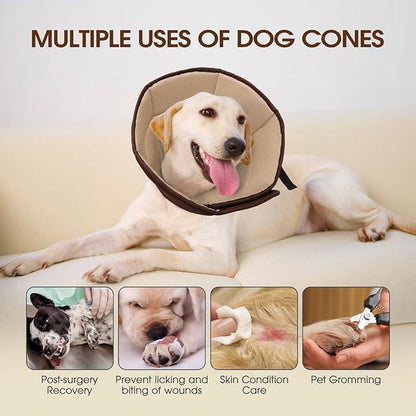 Dog Cone Collar After Surgery for Medium Dogs, Adjustable Soft Recovery Cone - Image 5