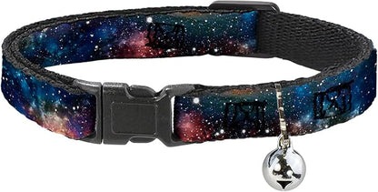 Cat Collar Breakaway Space Dust Collage 8 to 12 Inches 0.5 Inch Wide by Buckle-Down
